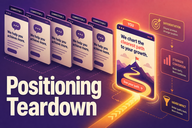 A teardown packaged as a client-ready deliverable with branded export